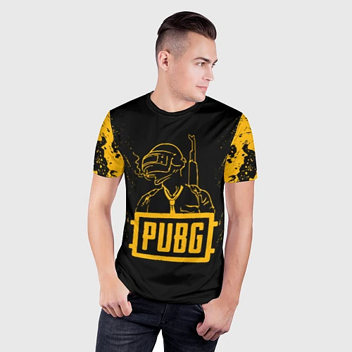 Мужская спорт-футболка PUBG: Black Soldier / 3D-принт – фото 3