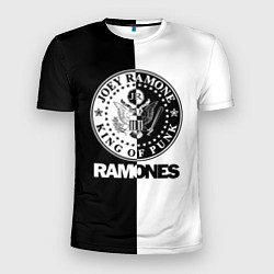 Футболка спортивная мужская Ramones B&W, цвет: 3D-принт