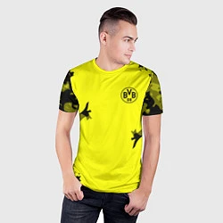 Футболка спортивная мужская FC Borussia Dortmund: Yellow Original, цвет: 3D-принт — фото 2