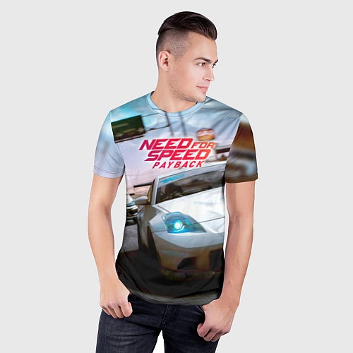 Мужская спорт-футболка NFS: Payback Chase / 3D-принт – фото 3