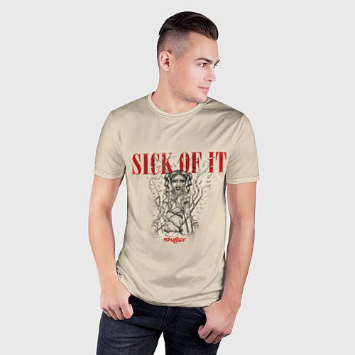 Мужская спорт-футболка Skillet: Sick of it / 3D-принт – фото 3