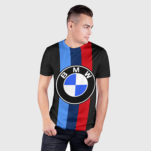 Мужская спорт-футболка BMW SPORT / 3D-принт – фото 3