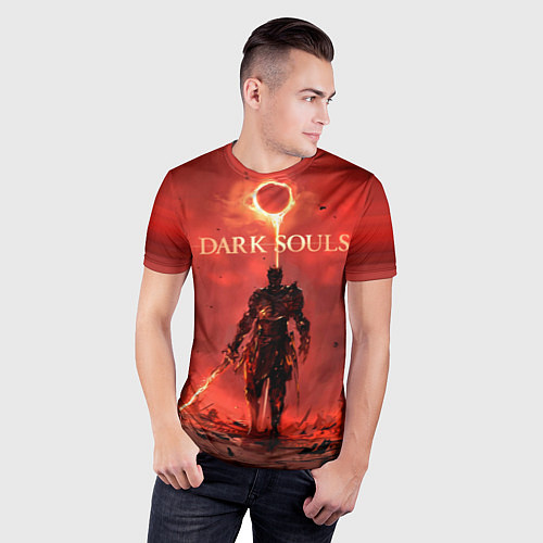 Мужская спорт-футболка Dark Souls: Red Sunrise / 3D-принт – фото 3