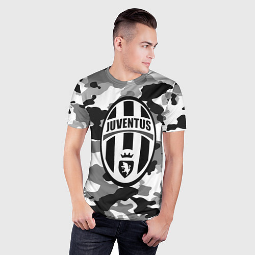 Мужская спорт-футболка FC Juventus: Camouflage / 3D-принт – фото 3