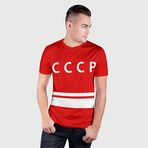 Мужская спорт-футболка Валерий Харламов 17 / 3D-принт – фото 3