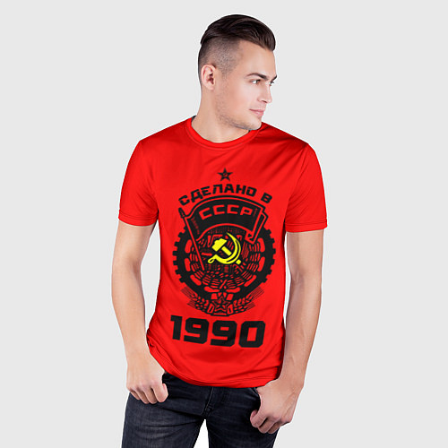 Мужская спорт-футболка Сделано в СССР 1990 / 3D-принт – фото 3