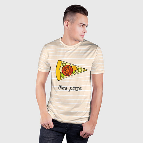 Мужская спорт-футболка One Love - One pizza / 3D-принт – фото 3