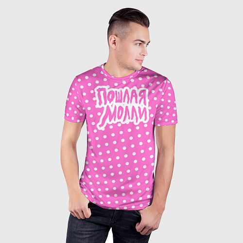 Мужская спорт-футболка Пошлая Молли: Розовый стиль / 3D-принт – фото 3