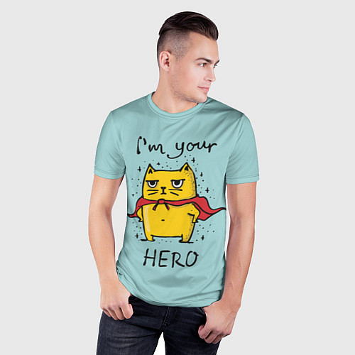 Мужская спорт-футболка I'm your Hero / 3D-принт – фото 3
