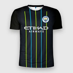 Футболка спортивная мужская FC Manchester City: Away 18/19, цвет: 3D-принт