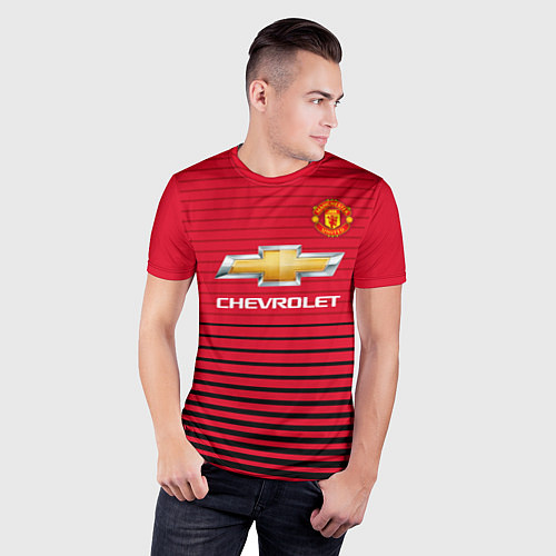Мужская спорт-футболка FC Manchester United: Away 18/19 / 3D-принт – фото 3