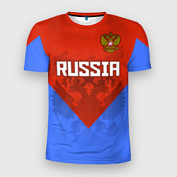 Футболка спортивная мужская Russia Red & Blue, цвет: 3D-принт