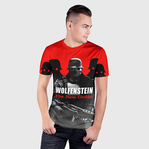 Мужская спорт-футболка Wolfenstein: The New Order / 3D-принт – фото 3