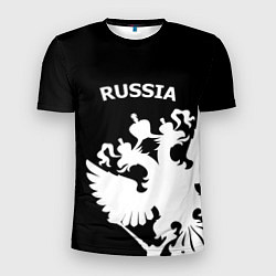 Футболка спортивная мужская Russia: Black Edition, цвет: 3D-принт