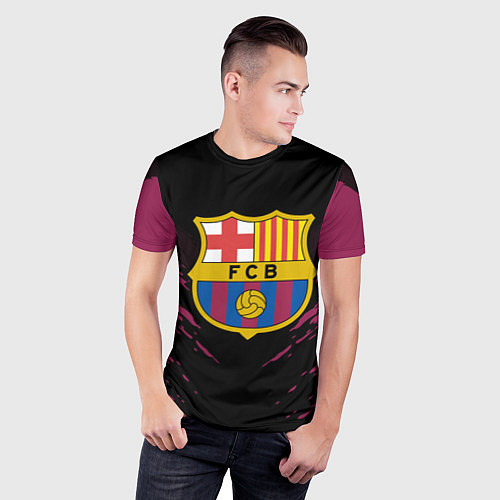 Мужская спорт-футболка Barcelona FC: Sport Fashion / 3D-принт – фото 3