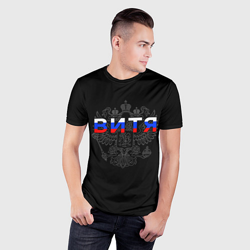 Мужская спорт-футболка Русский Витя / 3D-принт – фото 3