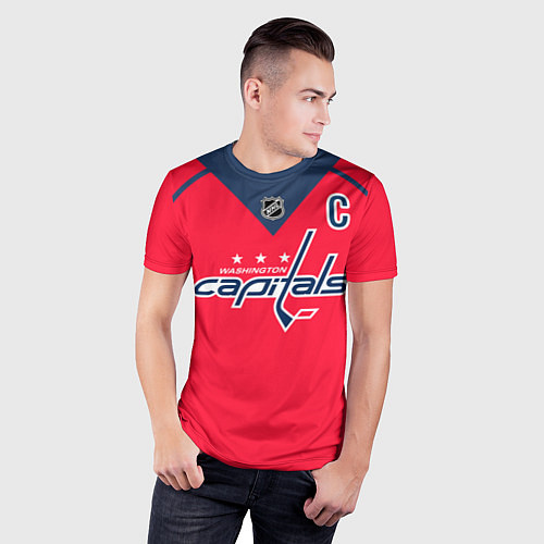 Мужская спорт-футболка Washington Capitals: Ovechkin Red / 3D-принт – фото 3