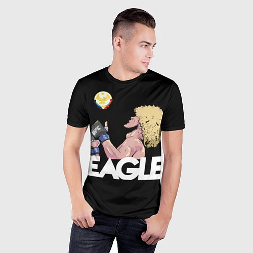 Мужская спорт-футболка Eagle Khabib / 3D-принт – фото 3