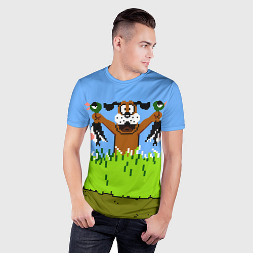 Мужская спорт-футболка Duck Hunt / 3D-принт – фото 3
