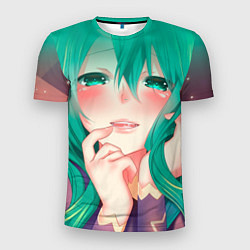 Футболка спортивная мужская Miku Ahegao, цвет: 3D-принт