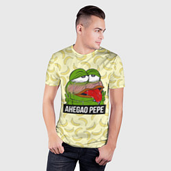 Футболка спортивная мужская Ahegao Pepe, цвет: 3D-принт — фото 2