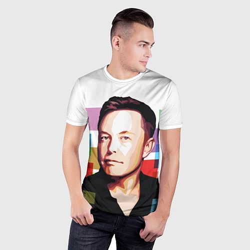 Мужская спорт-футболка Илон Маск / 3D-принт – фото 3
