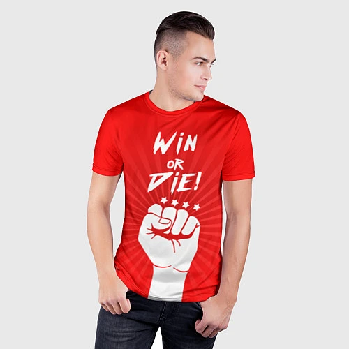 Мужская спорт-футболка FCSM: Win or Die / 3D-принт – фото 3