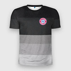 Футболка спортивная мужская ФК Бавария: Серый стиль, цвет: 3D-принт