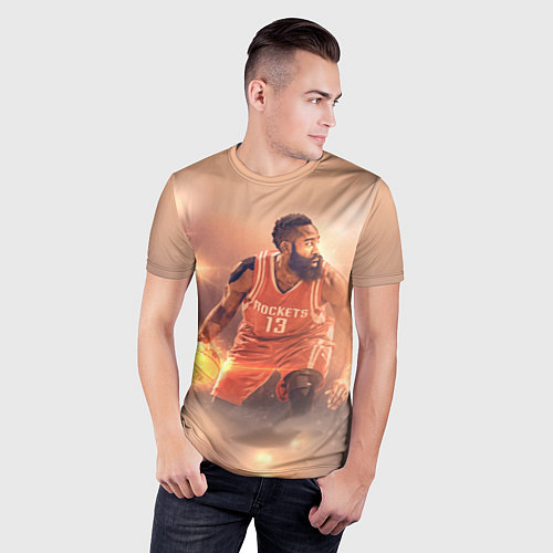 Мужская спорт-футболка NBA Rockets 13 / 3D-принт – фото 3
