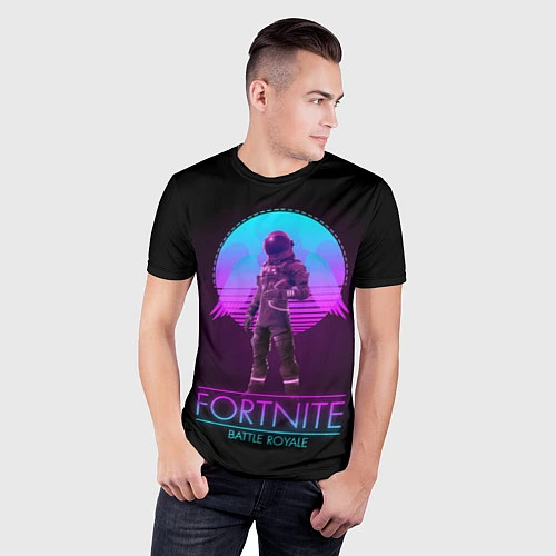 Мужская спорт-футболка Fortnite: Retro Battle Royale / 3D-принт – фото 3