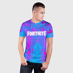 Футболка спортивная мужская Fortnite: Acid Neon, цвет: 3D-принт — фото 2