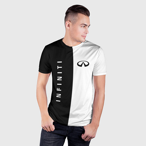 Мужская спорт-футболка Infiniti: Black & White / 3D-принт – фото 3