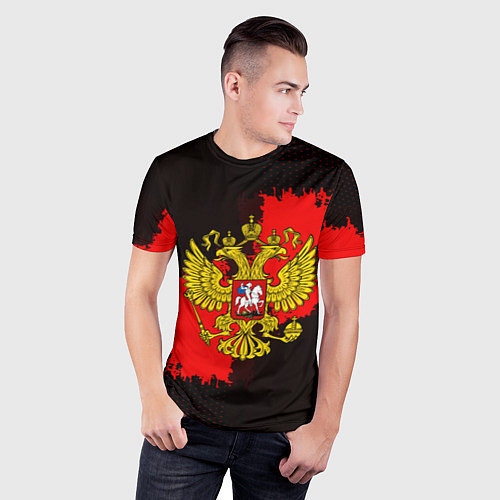 Мужская спорт-футболка Russia: Red Collection / 3D-принт – фото 3