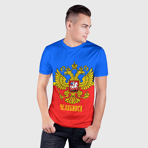 Мужская спорт-футболка Челябинск: Россия / 3D-принт – фото 3