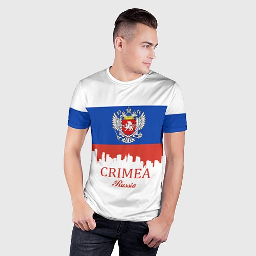 Мужская спорт-футболка Crimea, Russia / 3D-принт – фото 3