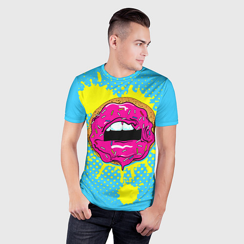 Мужская спорт-футболка Donut Lips / 3D-принт – фото 3