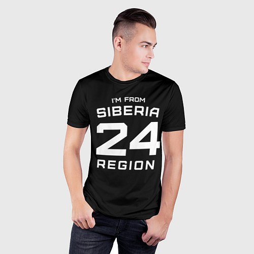 Мужская спорт-футболка Im from Siberia: 24 Region / 3D-принт – фото 3