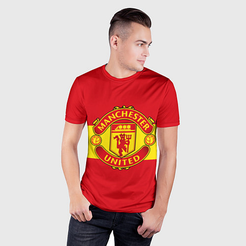 Мужская спорт-футболка FC Man United: Red Style / 3D-принт – фото 3