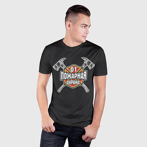 Мужская спорт-футболка Пожарная охрана 01 / 3D-принт – фото 3