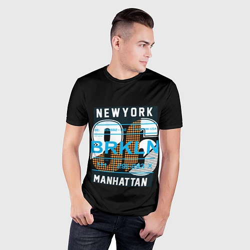 Мужская спорт-футболка New York: Manhattan 86 / 3D-принт – фото 3