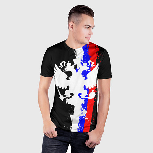 Мужская спорт-футболка Black Russia / 3D-принт – фото 3