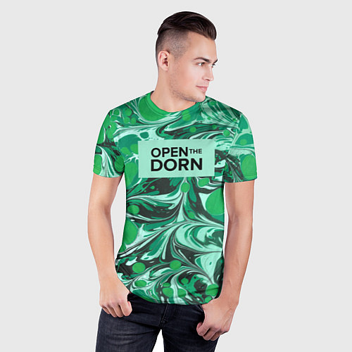 Мужская спорт-футболка Open the Dorn / 3D-принт – фото 3