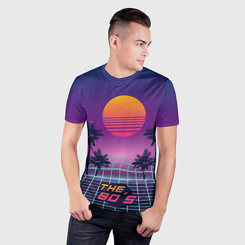 Мужская спорт-футболка The 80s Beach / 3D-принт – фото 3