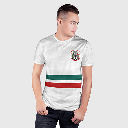 Мужская спорт-футболка Сборная Мексики: Гостевая ЧМ-2018 / 3D-принт – фото 3