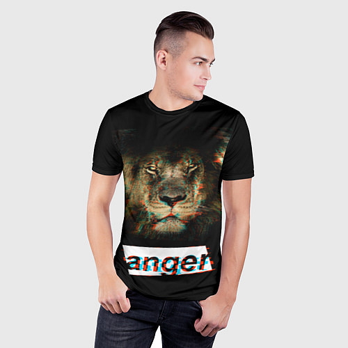 Мужская спорт-футболка Anger Lion / 3D-принт – фото 3