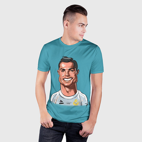 Мужская спорт-футболка КариРоналдо / 3D-принт – фото 3