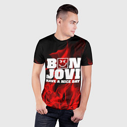 Футболка спортивная мужская Bon Jovi: Have a nice day, цвет: 3D-принт — фото 2