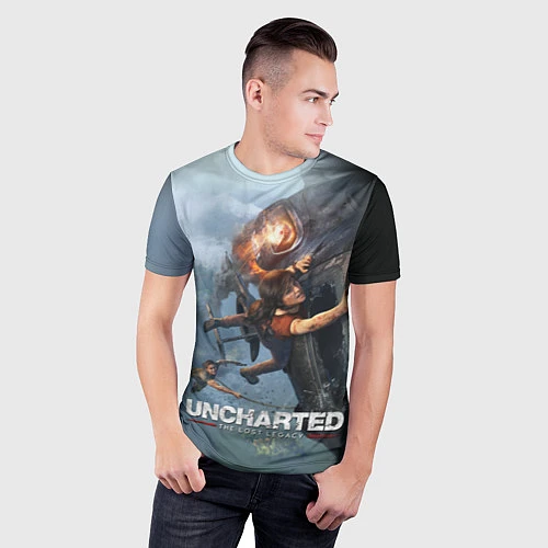 Мужская спорт-футболка Uncharted: The Lost Legacy / 3D-принт – фото 3