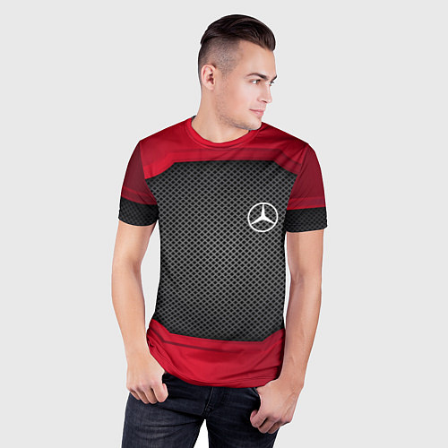 Мужская спорт-футболка Mercedes Benz: Metal Sport / 3D-принт – фото 3
