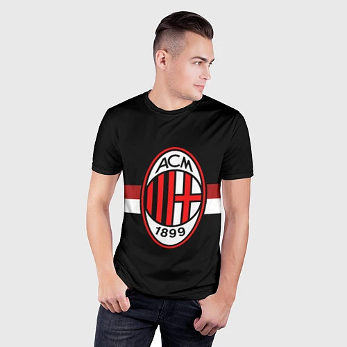 Мужская спорт-футболка AC Milan 1899 / 3D-принт – фото 3